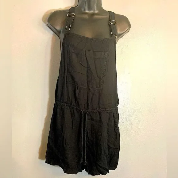 So Clothing black drawstring waist romper - Picture 1 of 5